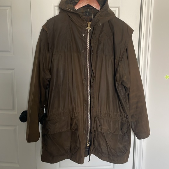 Barbour Classic Durham Waxed Jacket Size 46 Pre-Owned - Picture 3 of 16